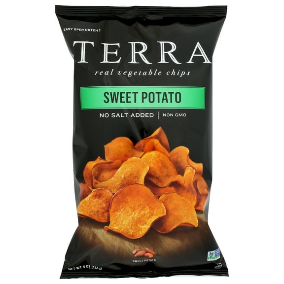 Pack of 12, Terra Chips No Salt Added Sweet Potato, 5 oz