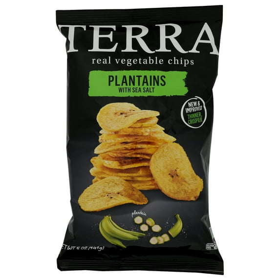 Pack of 12, Terra Chips Plantains with Sea Salt, 5 oz