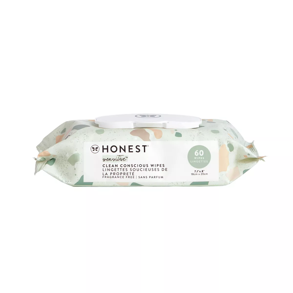 Pack of 12, The Honest Company Clean Conscious Unscented Wipes, Geo Mood, 60 Count