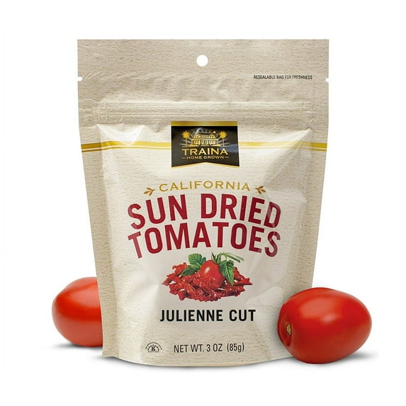 (Pack of 12), Traina California Sun-Dried Tomatoes, Julienne Cut, 3 ozina