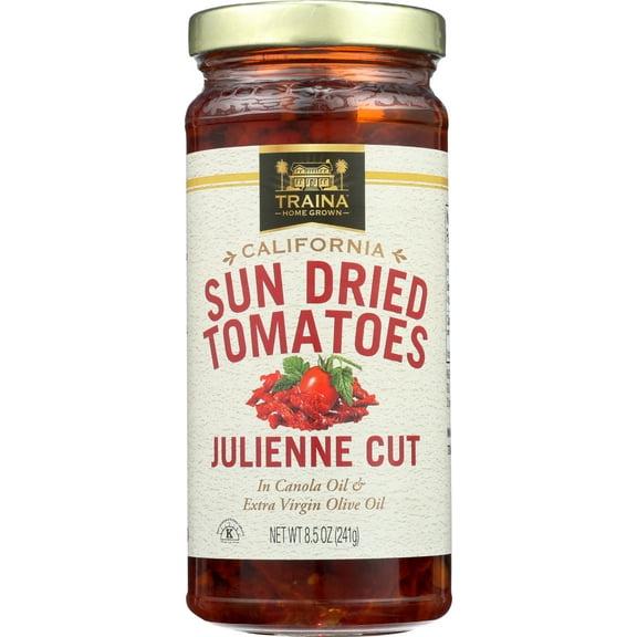 (Pack of 12), Traina California Sun-Dried Tomatoes, Julienne Cut, 8.5 oz