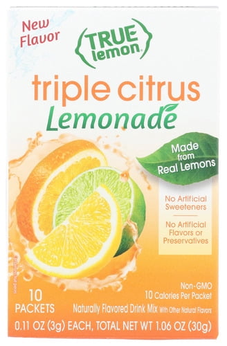 (Pack of 12) True Citrus Water Enhancer Triple Citrus Lemonade 1.06 fl oz