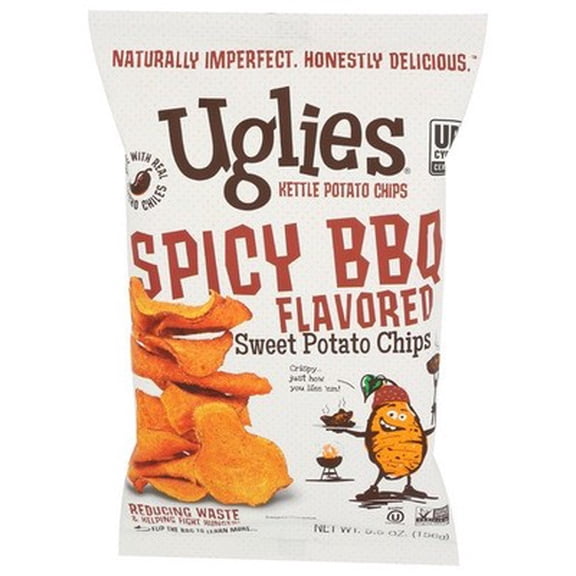 (Pack of 12) Uglies Chips Sweet Potato Spicy BBQ 5.5 Oz