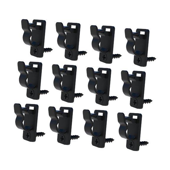Pack of 12 Universal Wire Fixing Clips for Stable Cord Attachment