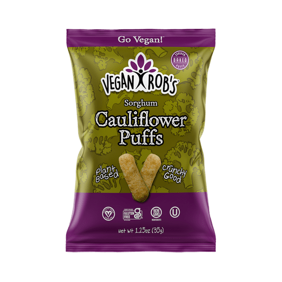 Pack of 12, Veganrobs Cauliflower Puffs, 3.5 oz