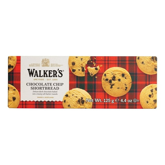 Pack of 12, Walkers Chocolate Chip Shortbread, 4.4 oz