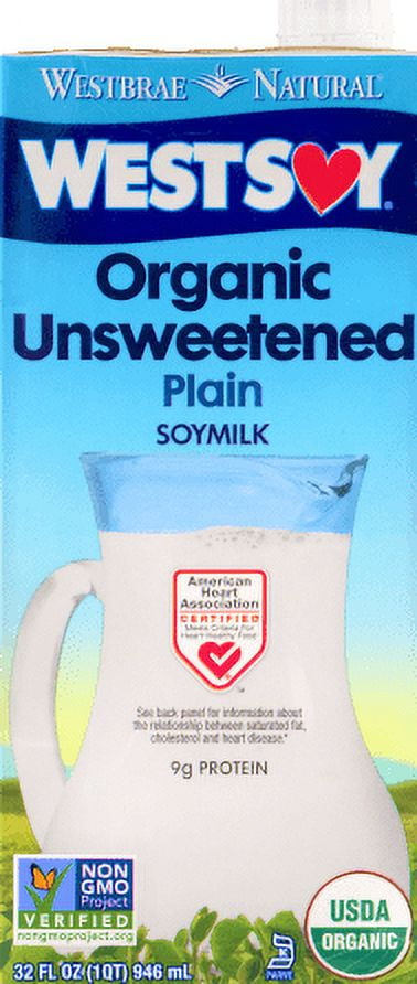(Pack of 12) Westsoy Organic Unsweetened Soy Milk, 32 fl oz