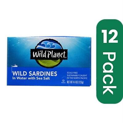 (Pack of 12) Wild Planet Sardines with Sea Salt 4.4 Oz