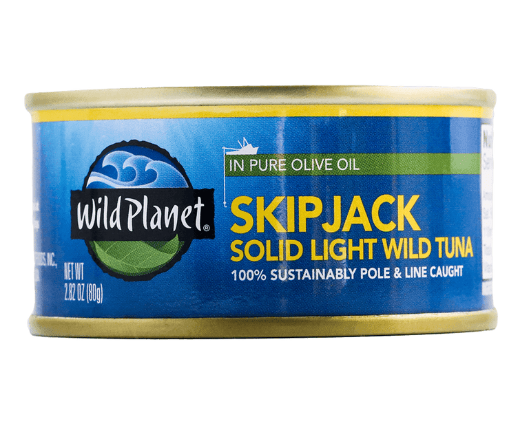 (Pack of 12), Wild Planet Skipjack Solid Light Wild Tuna in Pure Olive Oil, 2.82 oz