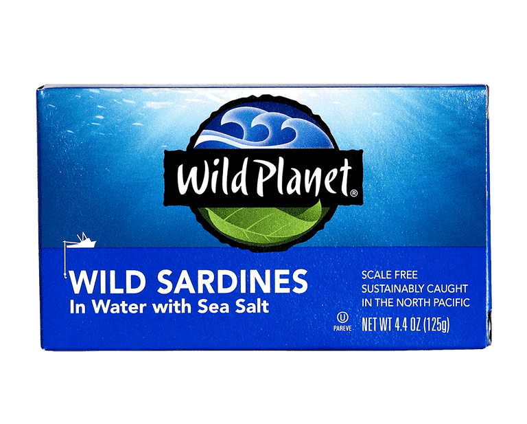 Pack of 12, Wild Planet Wild Sardines In Water, 4.4 oz