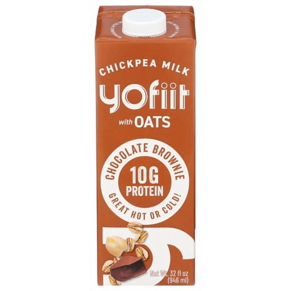 (Pack of 12) Yofiit Chocolate Brownie Chickpea Milk 32 oz