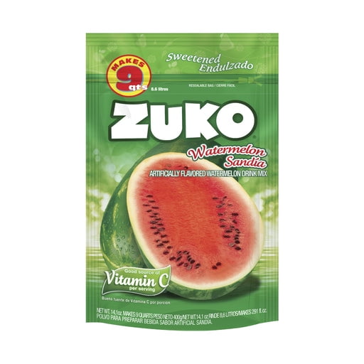 (Pack of 12) Zuko Beverage Mix Watermelon Family Pack 14.1 oz