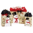 thumbnail image 1 of Pack of 125, Rustic Berry Snowman Shopping Bag Assortment for Holiday Gift Wrapping, Made in USA, 1 of 1