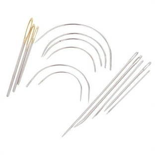 Uxcell Repair Metal Hand Sewing Needles for Canvas Leather Carpet 5 Pack  4.5 L