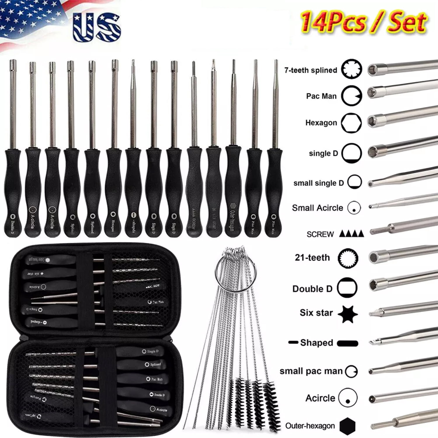 Pack-of-14 Carburetor Tool Kit for 2 Cycle STIHL Husqvarna Echo ...