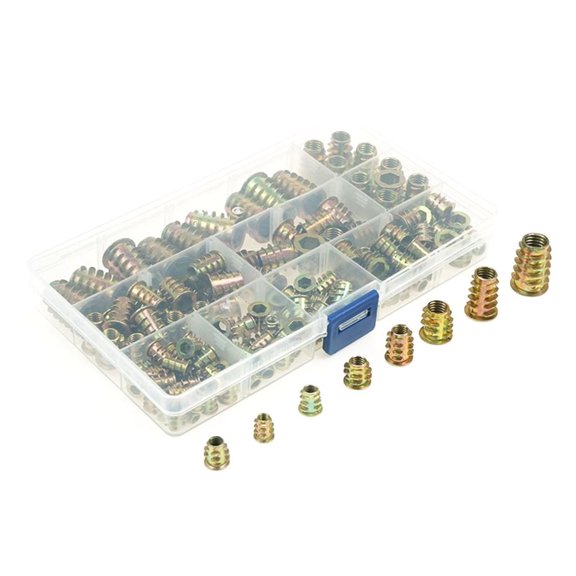 Pack of 140 Strong & Threaded Inserts Convenient Inserts Multiple Size Threaded Inserts set for Wood Furniture