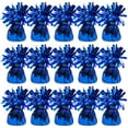 Pack of 15 Blue Balloon Weights Bulk Party Weights for Tables (Metallic Blue, 6 oz, 4.5 in