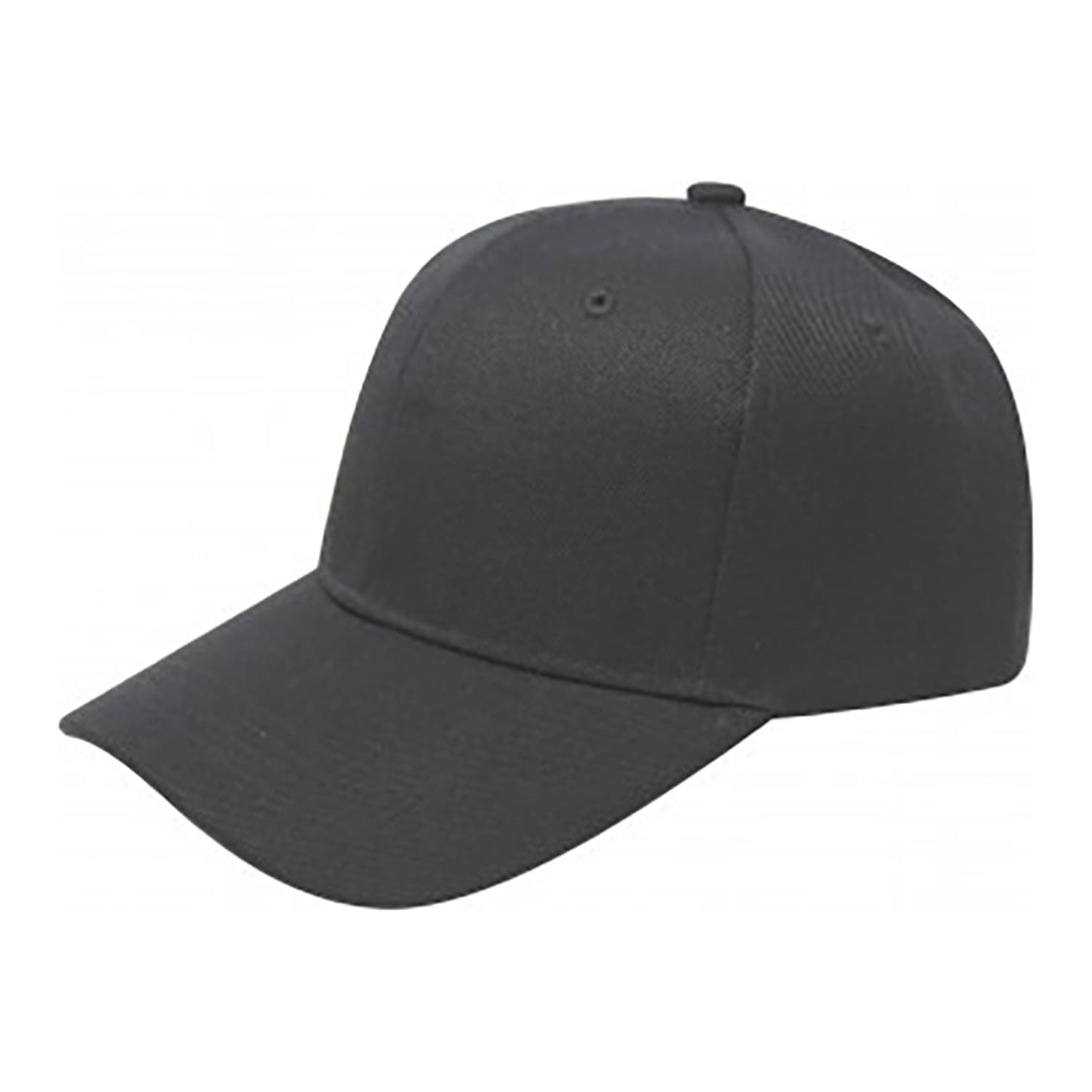 Pack of 15 Bulk Wholesale Plain Baseball Cap Hat Adjustable (Black)
