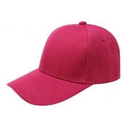 Pack of 15 Bulk Wholesale Plain Baseball Cap Hat Adjustable Hot Pink