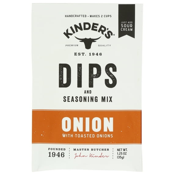 (Pack of 15), Kinder's Onion Dip & Seasoning Mix, 1.25 oz