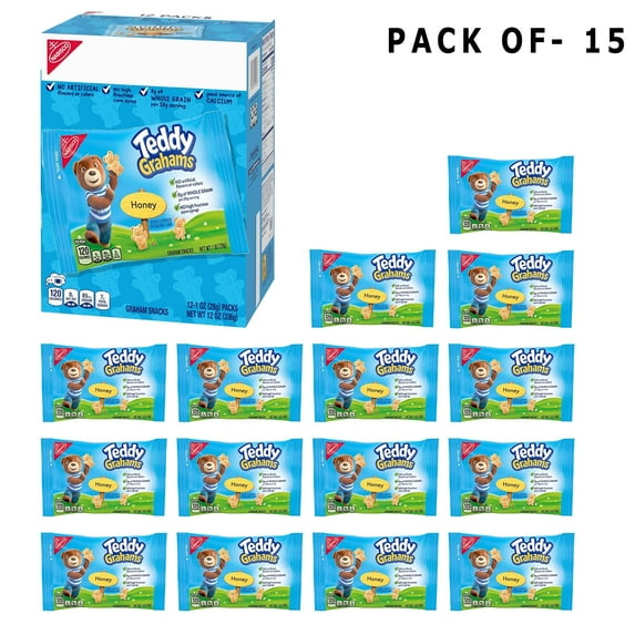 Pack of 15 Teddy grahams | 1 oz. Per Snack | Buy From GOLDENROW