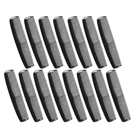 Pack of 15 Unbreakable Pocket Combs Hair Care - (Black)