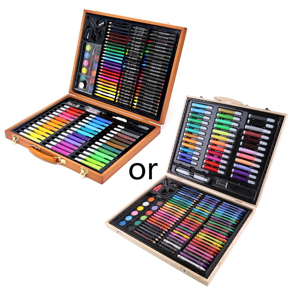 Pack of 150 Art Set with Oil Pastels Crayons Colored Pencils Markers Great Gift