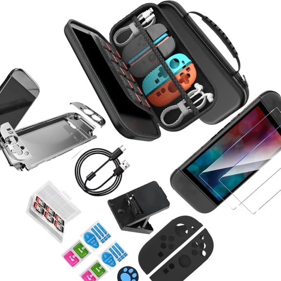 Pack of 16 Gaming Console Protective Carrying Case Featuring Multi Compartment Storage