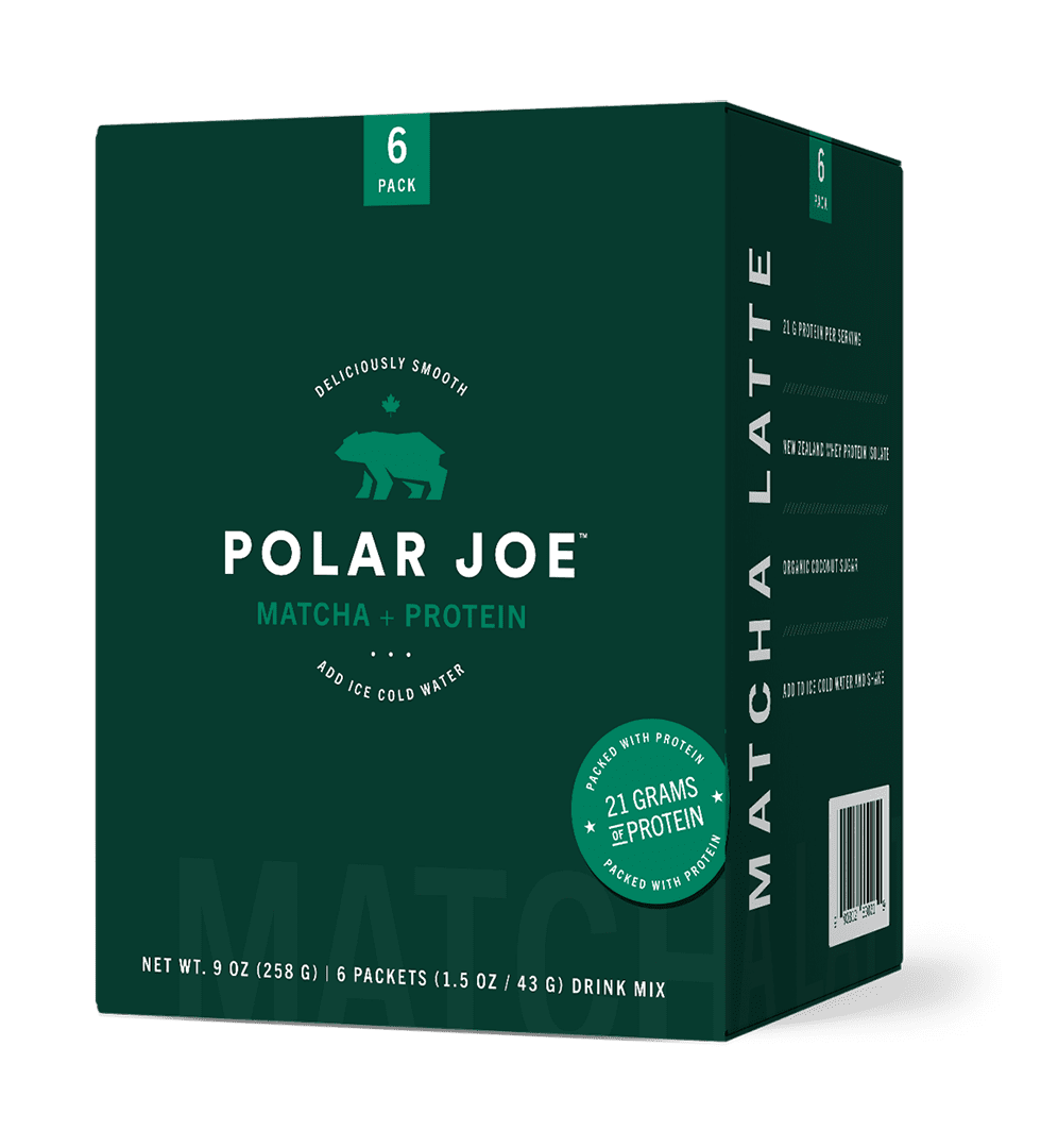(Pack of 16) Polar Joe Latte Instant Matcha 6 ct 9 oz
