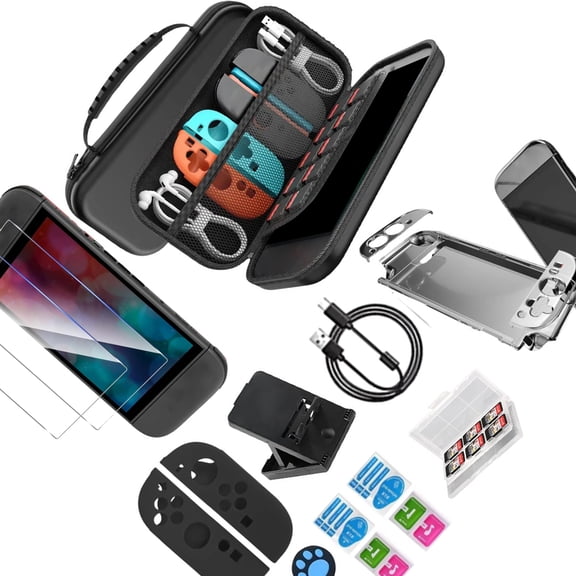 Pack of 16 Waterproof Gaming Console Protective Carrying Case Featuring Multi Compartment Storage