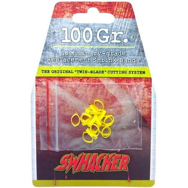 (Pack of 18) Broadhead Replacement Shrink Bands by Swhacker, 2 Blade