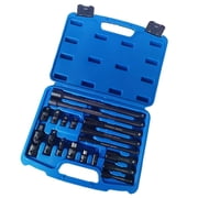 Pack of 18 Drive Tool Attachments Set Features 1/4 3/8 1/2Inch Tool and Times Saving Design for Quick Identification