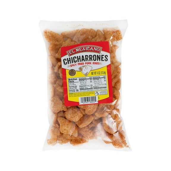 Pack of 18 El Mexicano Chicharron Botanero Hot 4 oz