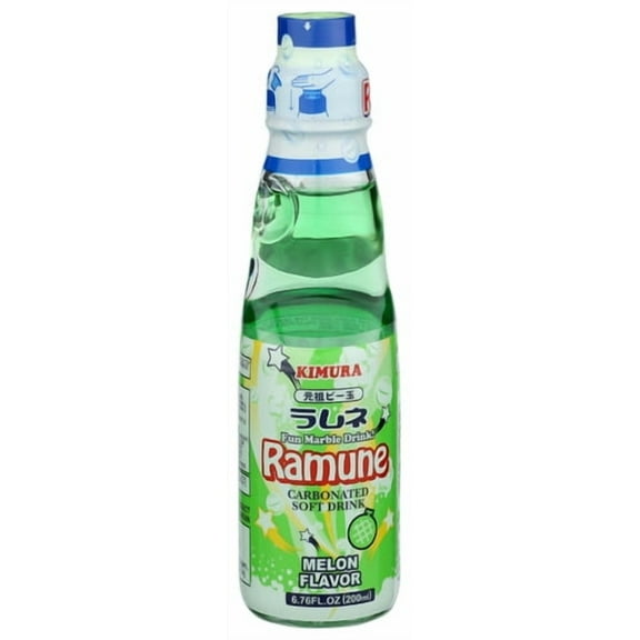 Pack of 18 Kimura Bev Ramune Melon 6.76 fl oz