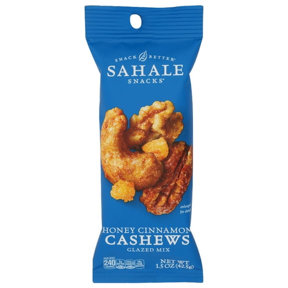 (Pack of 18) Sahale Snacks Nut Cashew Snack Honey Cinnamon Glaze 1.5 Oz