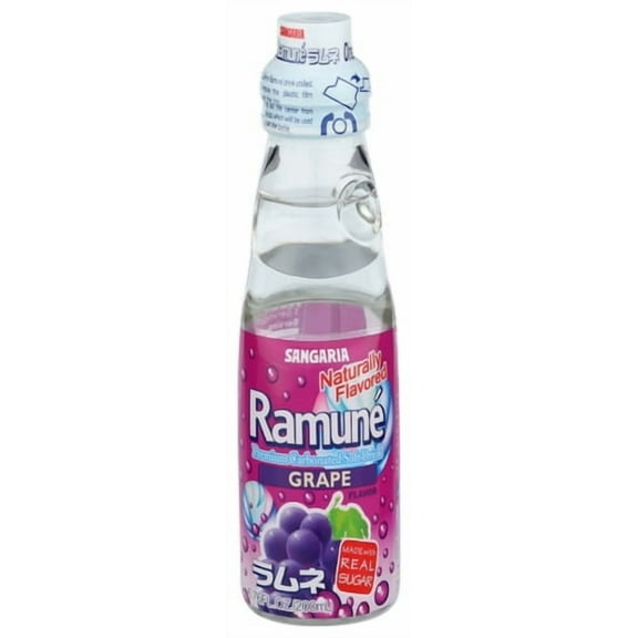 (Pack of 18) Sangaria Soda Ramune Grape 6.76 fl oz