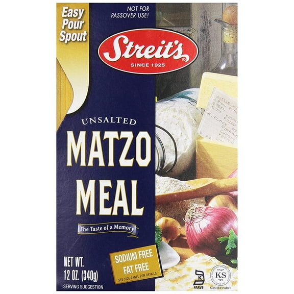 Pack of 18, Streits Unsalted Matzo Meal, 12 oz