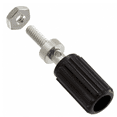 thumbnail image 1 of Pack of 2  111-0703-001  Binding Post Connector Standard Knurled Black Nickel :RoHS, 1 of 1
