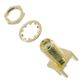 thumbnail image 1 of Pack of 2  132289  SMA Connector Receptacle, Female Socket 50Ohm Board Edge, End Launch; Panel Mount Solder :RoHS, 1 of 2