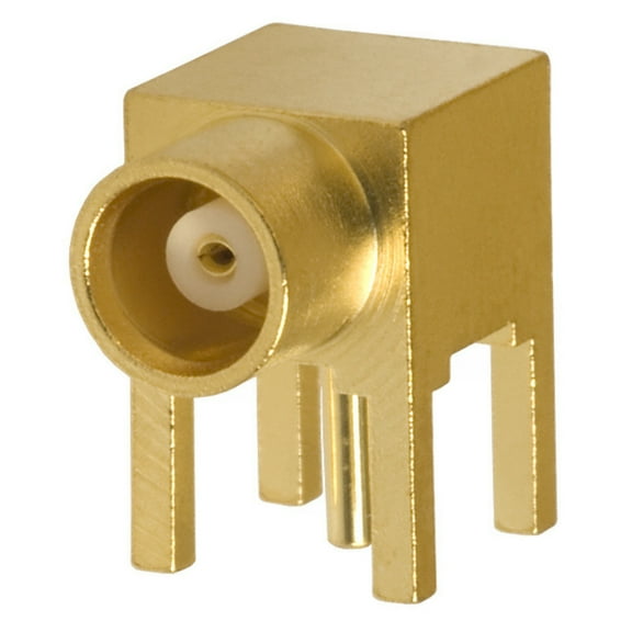 Pack of 2 133-3701-301 MCX Connector Jack, Female Socket 50 Ohms Through Hole, Right Angle Solder :RoHS