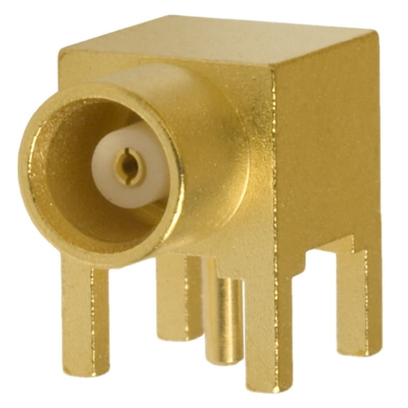 Pack of 2 133-3701-311 MCX Connector Jack, Female Socket 50 Ohms Through Hole, Right Angle Solder :RoHS