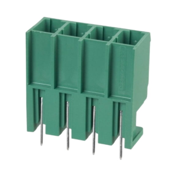 Pack of 2 1804700 Connector 4 Position Terminal Block Header, Male Pins, Shrouded (4 Side) 0.300 (7.62mm) Vertical Through Hole