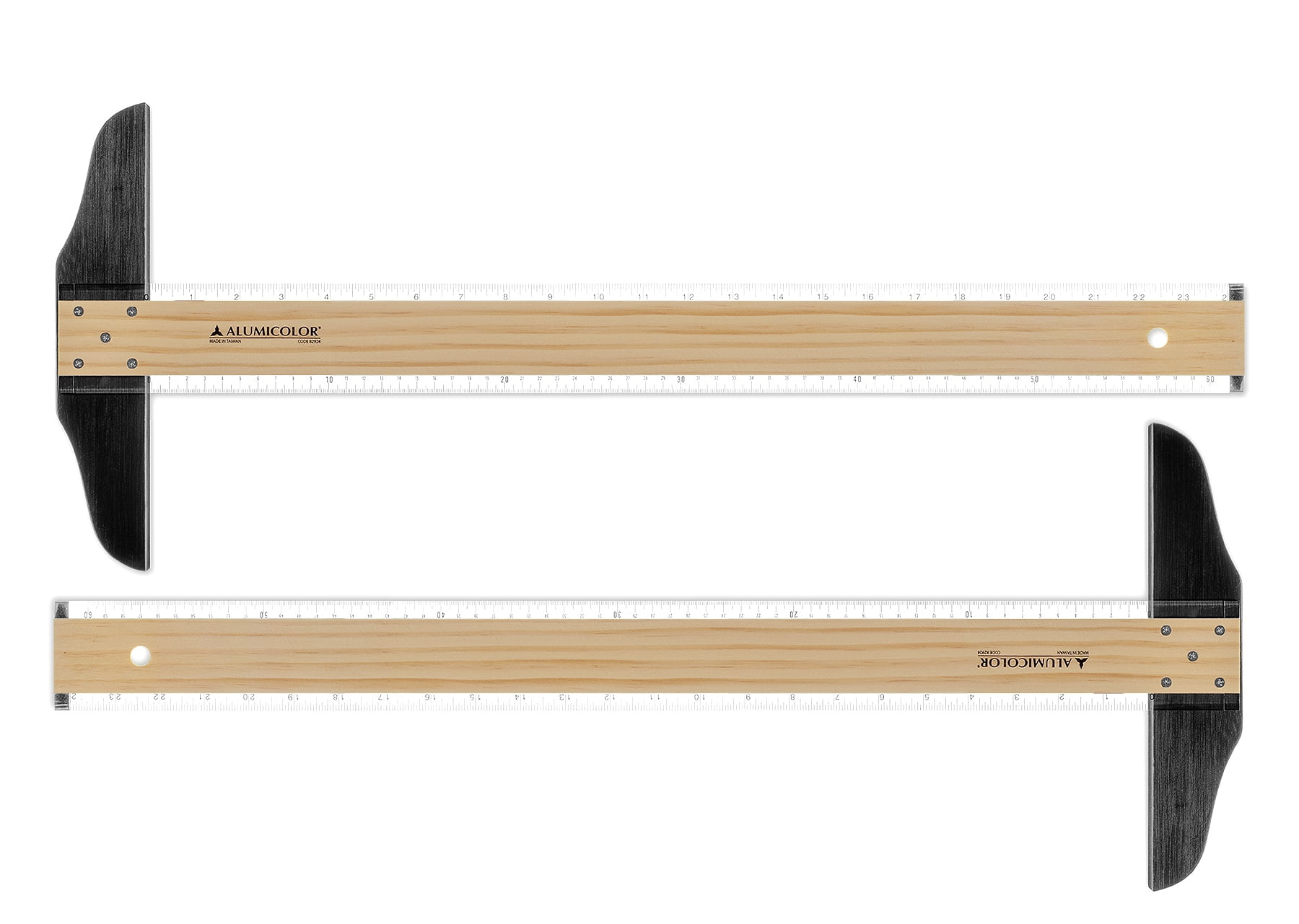 Pack of 2: 24-inch Wood T-square with Acrylic Calibrated blades for ...