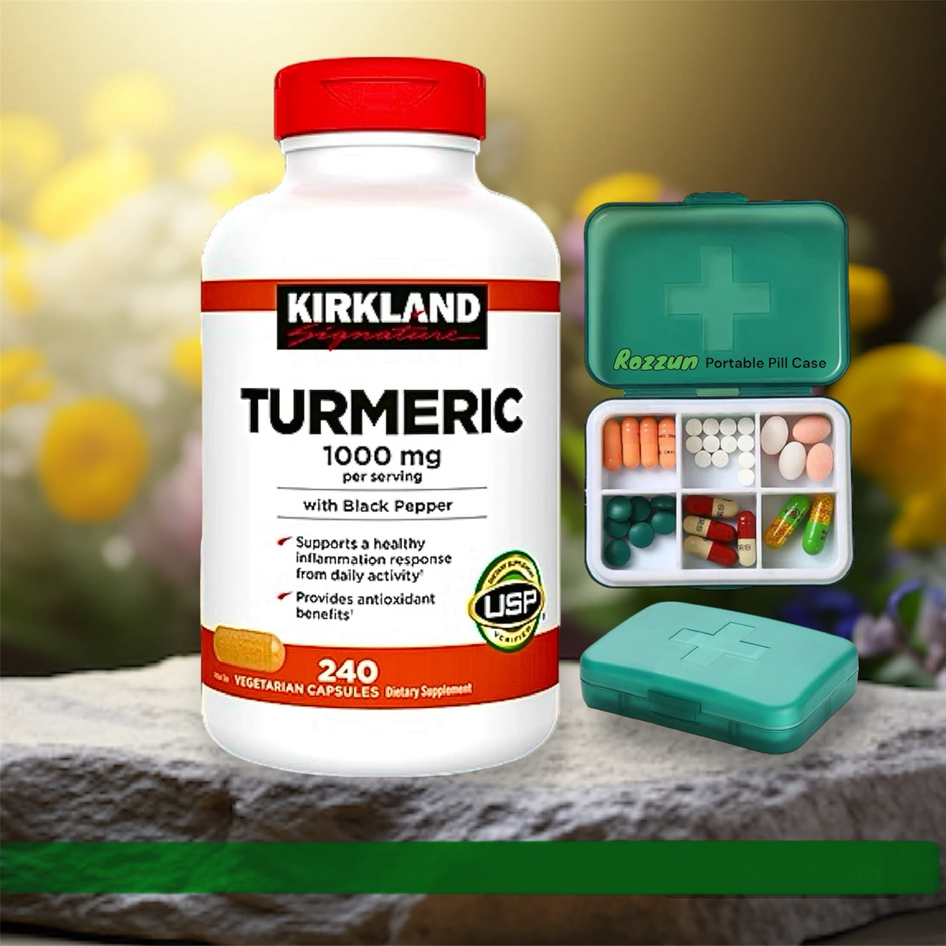 240 Vegetarian Kirkland Signature Turmeric 1000 mg with Black Pepper