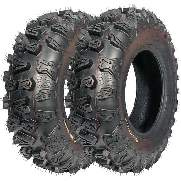 Pack of 2 25 x 8 x 12 ATV Tires -All Terrain 4PR,Tubeless, Trail Mud Sand Off-Road Tires