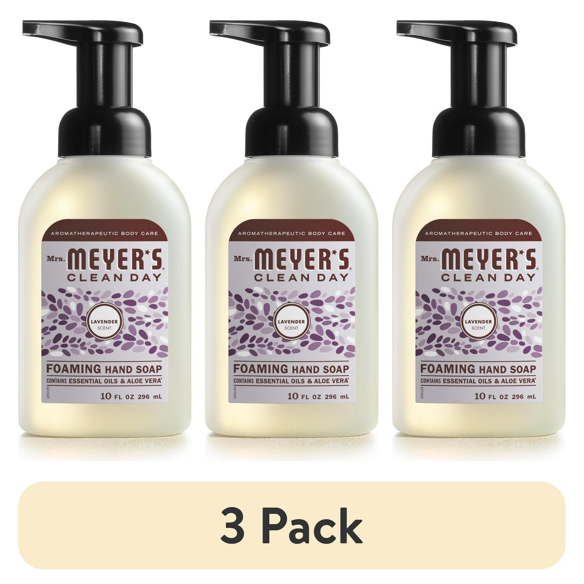 Pack of 2 (3 pack) Mrs. Meyer's Clean Day Foaming Hand Soap, Lavender Scent, 10 Ounce Bottle