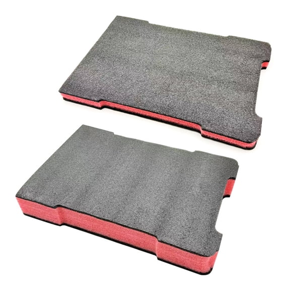 Pack of 2 305x205mm EPE Foam Toolbox Insert Liners 5cm/2.5cm Thick Layer Protections for Milwauke 48-22-8435 Toolbox