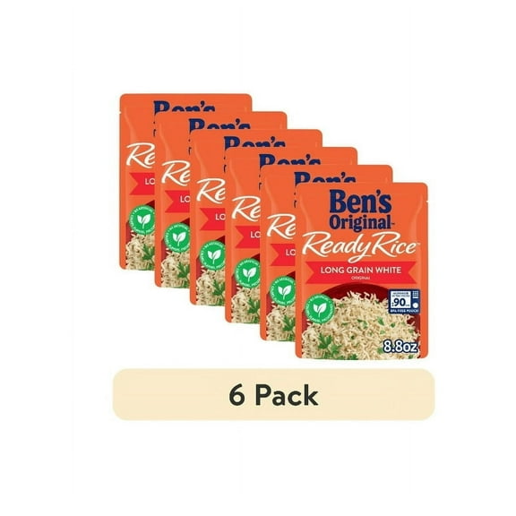 2 Pack (6 pack) Ben's Original Original Long Grain White Ready Rice, Easy Dinner Side, 8.8 Ounce Pouch