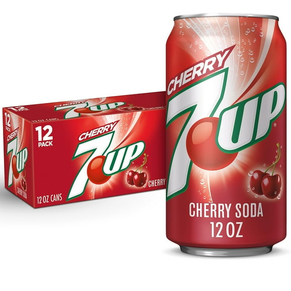 Pack of 2 - 7Up Cherry Flavored Soda, 12 Fl Oz Cans, 12 Pack