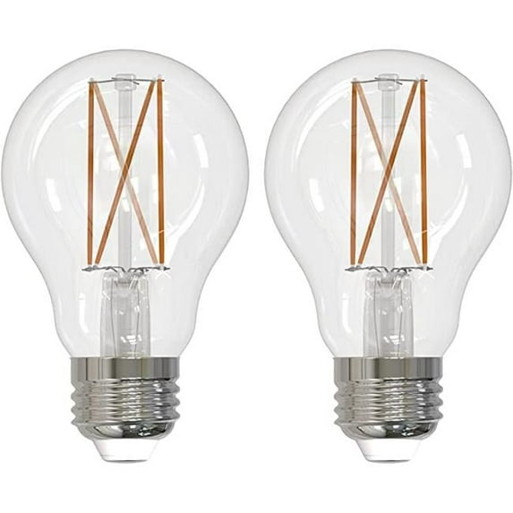 Pack of (2) 8.5W LED A19 3000K Filament Bulb